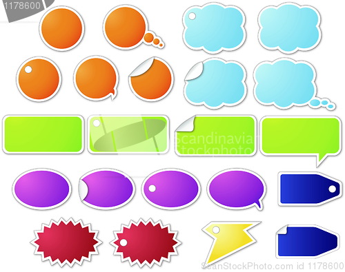 Image of Set of Colorful Labels 