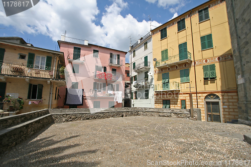 Image of Corniglia, place in front of the church.