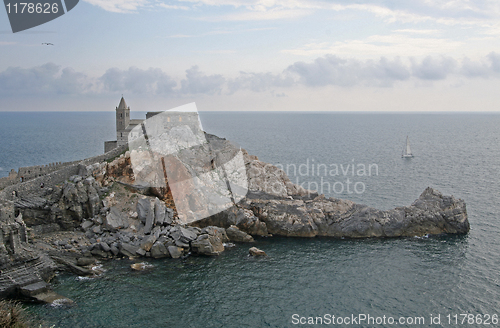 Image of Church on headland, Porto Venere,.