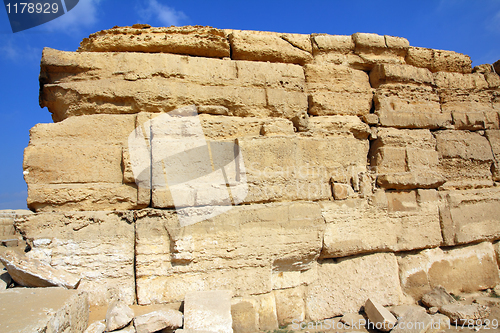 Image of old ancient wall of sandstone