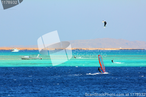 Image of surfing on red sea