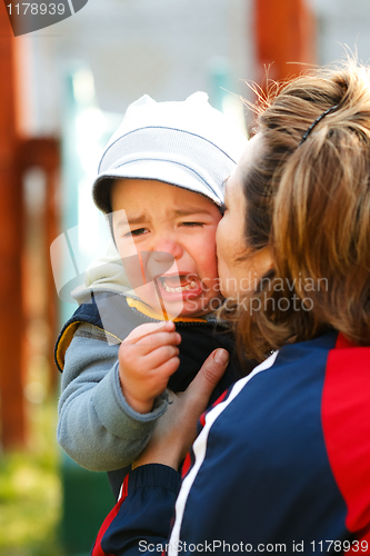 Image of Little crying boy