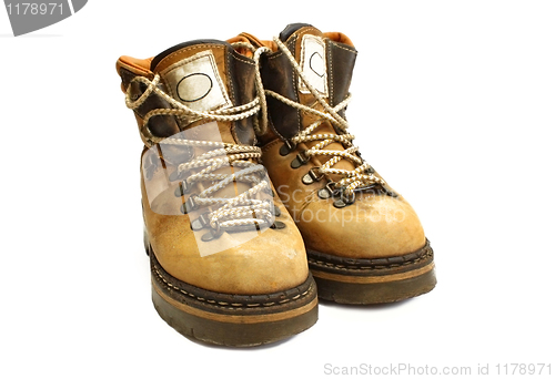 Image of old yellow boots