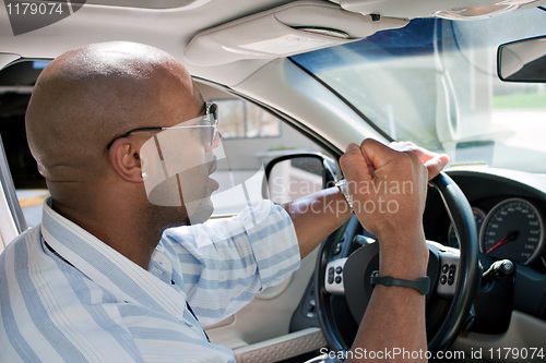 Image of Frustrated Man With Road Rage