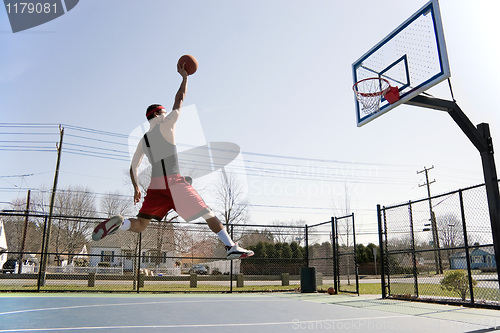 Image of Man Dunking the Basketball