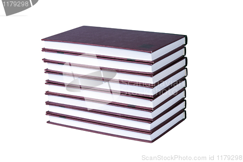 Image of The books are neatly stacked 