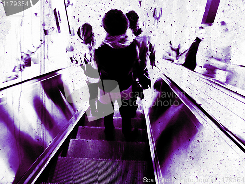 Image of Grunge escalator