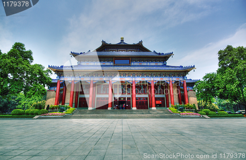 Image of Sun Yat-sen Memorial Hall in Guangzhou, China. It is a HDR image