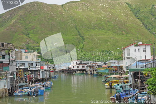 Image of Tai O fishing village with stilt house in Hong Kong 