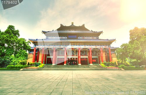 Image of Sun Yat-sen Memorial Hall in Guangzhou, China. It is a HDR image