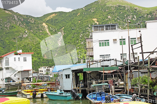 Image of Tai O fishing village with stilt house in Hong Kong 