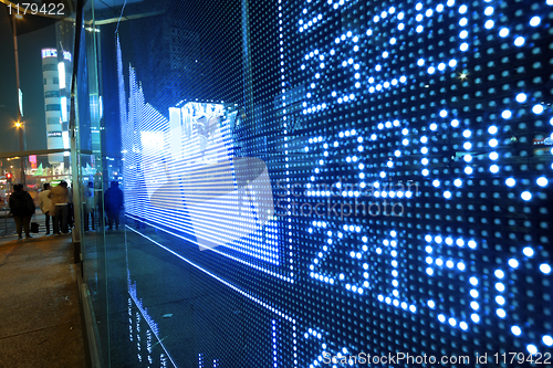 Image of Stock ticker board at the stock exchange