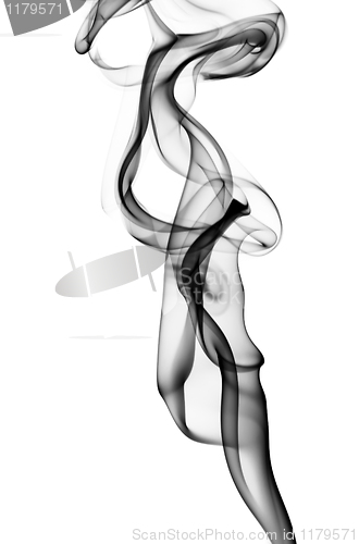 Image of Abstract black fume shape on white