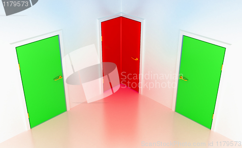 Image of Right or wrong: conceptual corner door