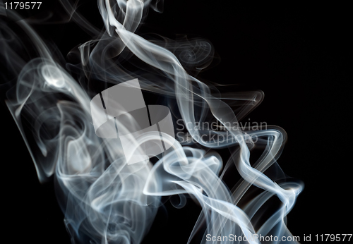 Image of Abstract fume shapes on black