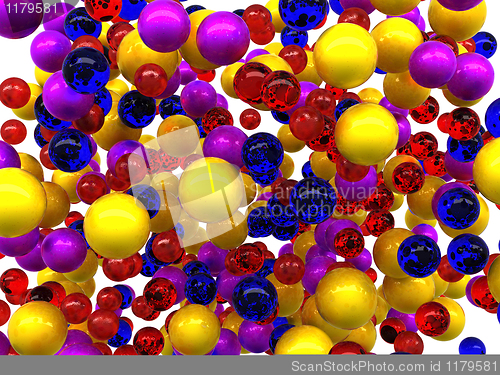 Image of Colorful glossy orbs isolated