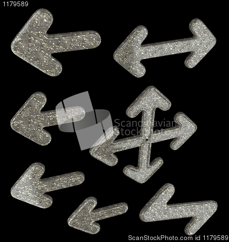 Image of Stone arrows set isolated