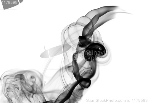 Image of Abstract black smoke shape on white