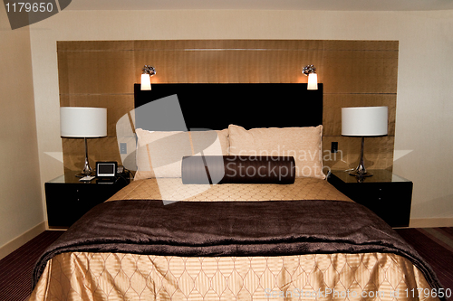 Image of Modern Hotel Bedroom