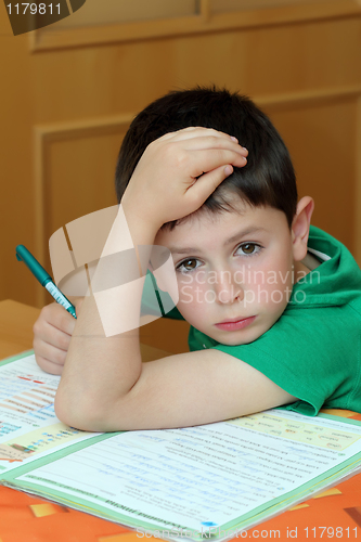 Image of boy doing homework