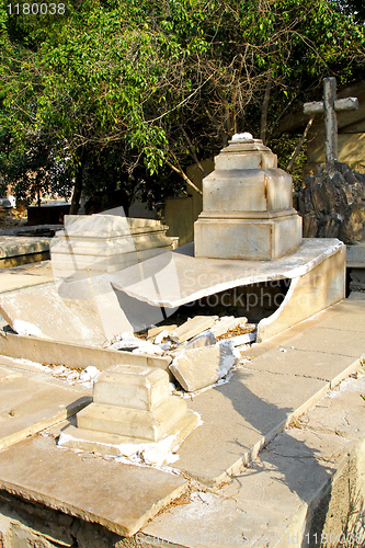 Image of Desecrated grave