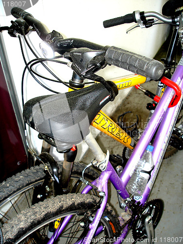 Image of 2 bikes locked