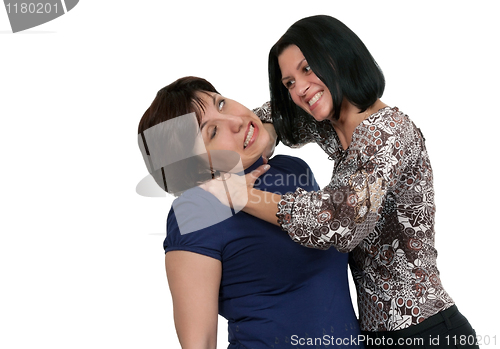 Image of girl strangling a woman