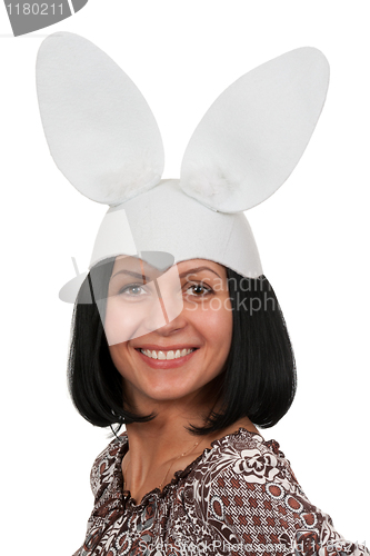 Image of Woman with rabbit ears