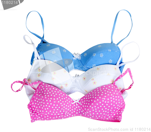 Image of three colored bra