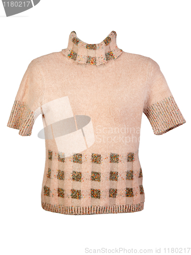 Image of Women's beige sweater with a pattern