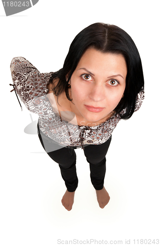 Image of Girl peeks into the frame