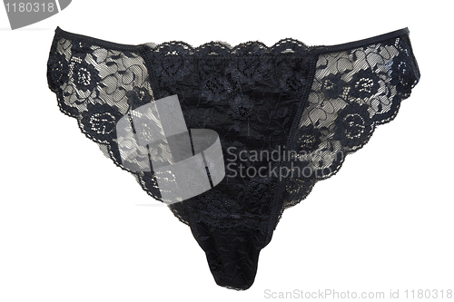 Image of black lace panties
