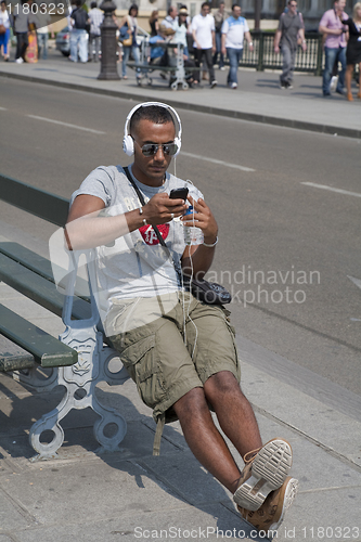 Image of Listening to music
