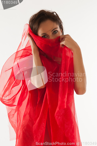 Image of Woman in red