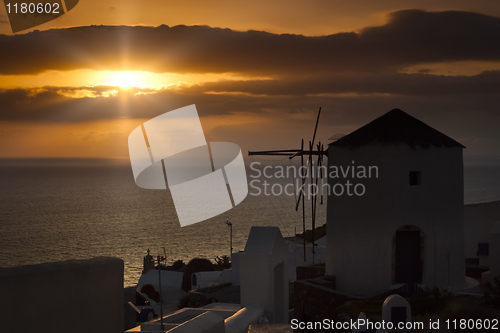 Image of sunset Santorini