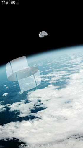 Image of earth and moon