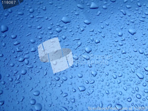 Image of Dark blue rain drops