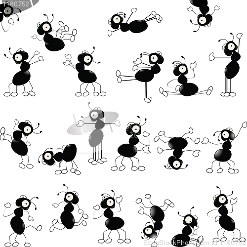 Image of Dancing ants pattern