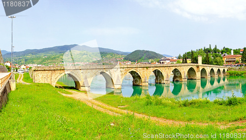 Image of Visegrad bridge panorama