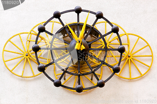 Image of Mechanical wheel clock