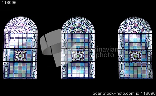 Image of Three church windows