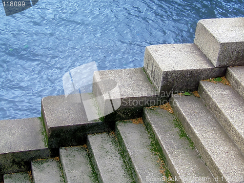 Image of Water behind the stairs
