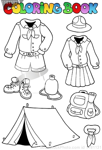 Image of Coloring book with scout clothes