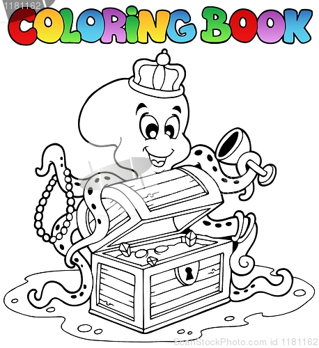 Image of Coloring book with octopus