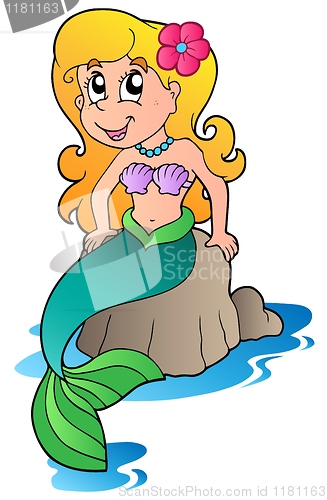 Image of Cute cartoon mermaid