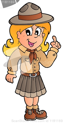 Image of Advising scout girl