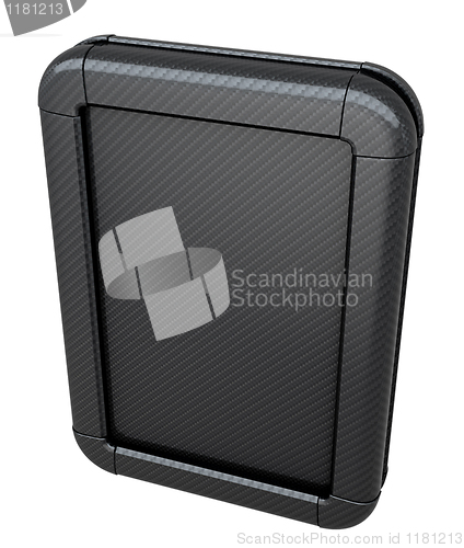 Image of Carbon fiber lightbox for advertising isolated