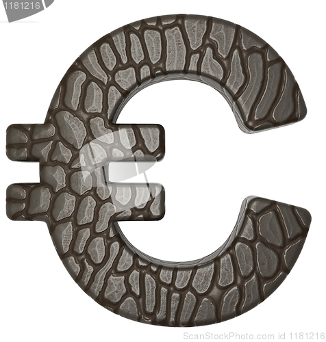 Image of Alligator skin font Euro currency symbol