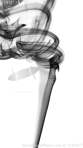 Image of Abstract black smoke pattern on white