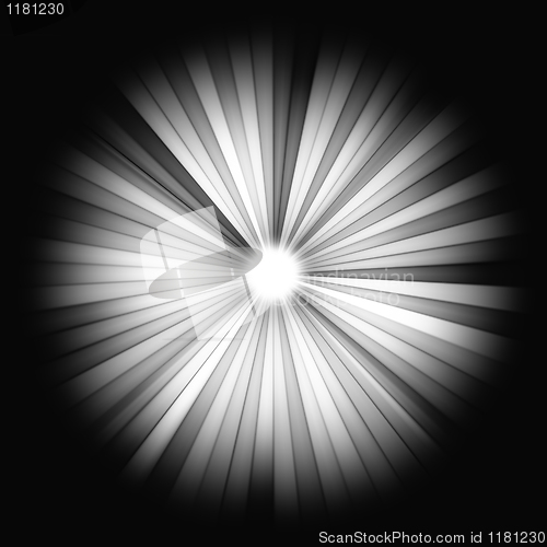 Image of Light Beams on black: shining star 